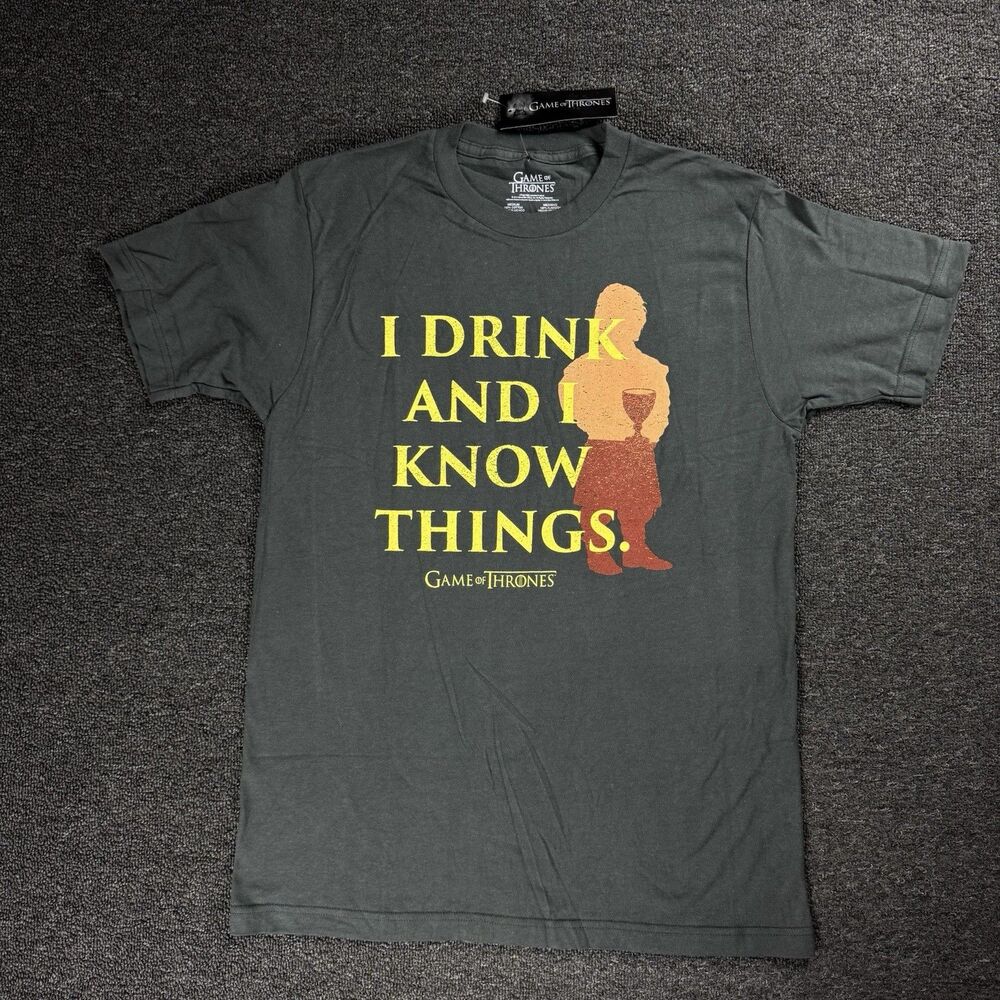 Game Of Thrones I Drink & I Know Things Tyrion T-Shirt NWT Licensed & Official